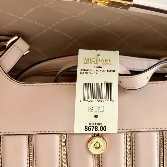 Michael Kors Sonia medium Shoulder / Crossbody Bag - Powder Blush - Picture 10 of 10